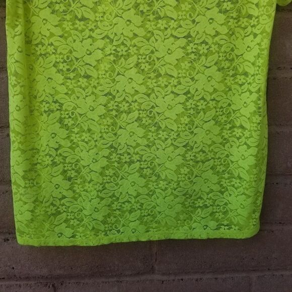 Neon green swim suit coverup. Sz L - Picture 11 of 11